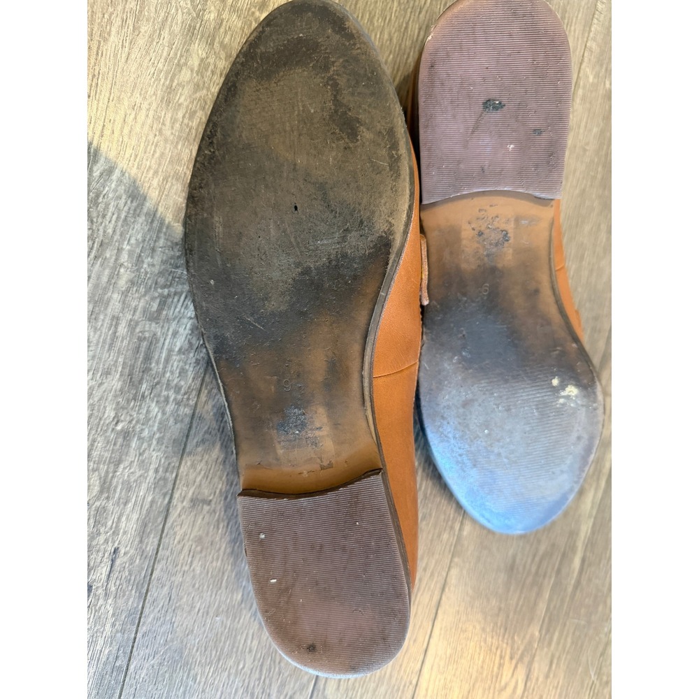 Madewell Frances Loafers English Saddle Tan Leather Pointed Toe Shoes Size 9 - Picture 7 of 9